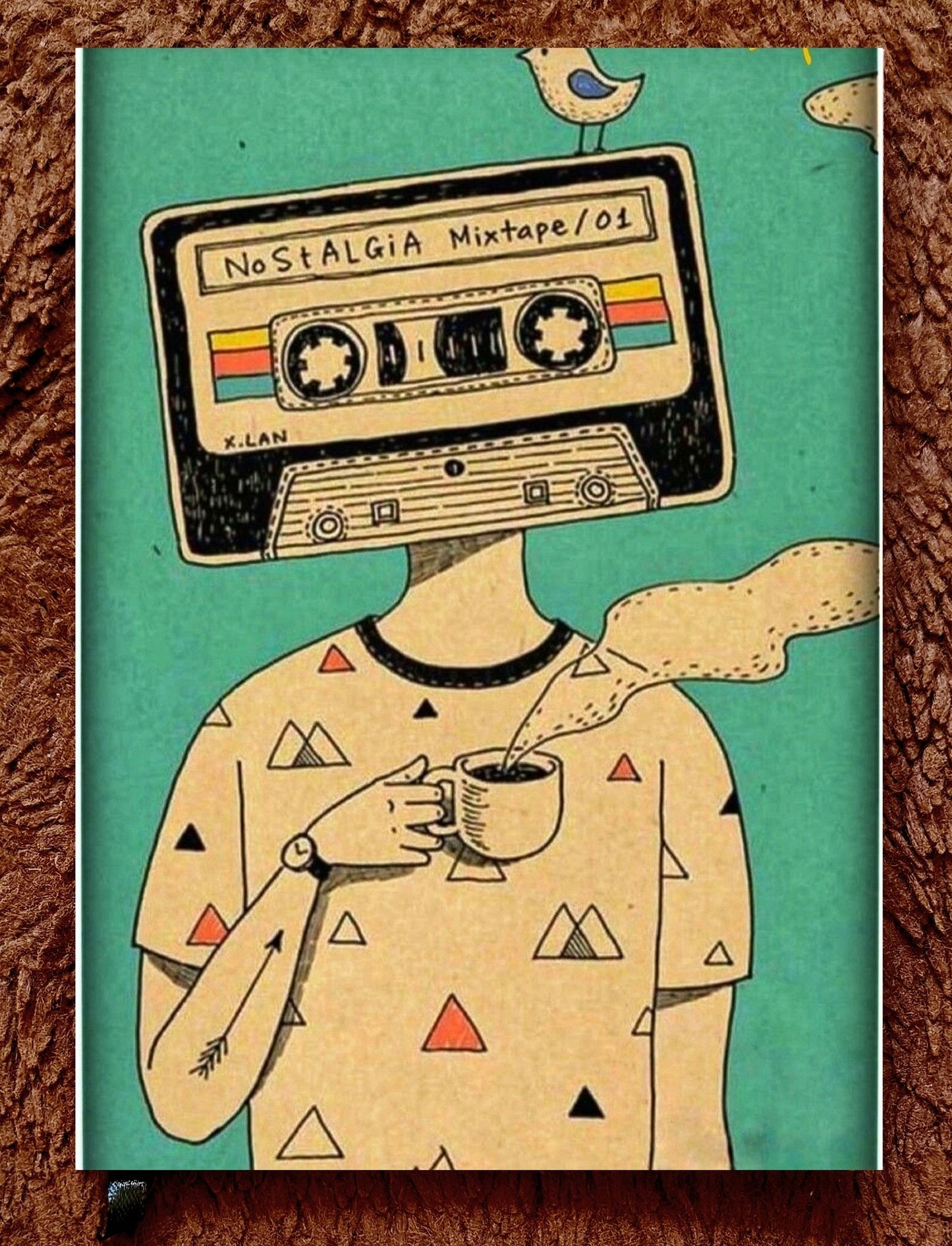 Caffeine & Cassettes – Retro Indie Notebook | Aesthetic Ruled A5 & A6 Diary by Artstri