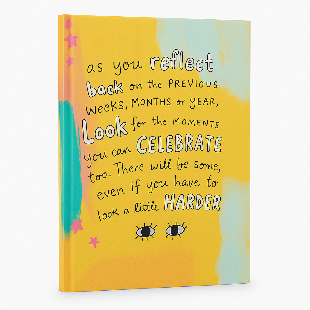 Celebrate the Moments – A5 Motivational Ruled Notebook