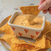 Blush Heart Footed Dip Bowl