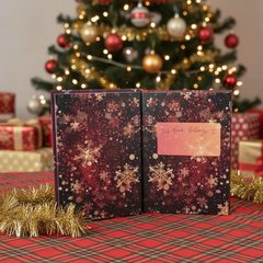 Maroon Christmas Snowflake Notebook – Holiday Edition