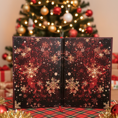 Maroon Christmas Snowflake Notebook – Holiday Edition