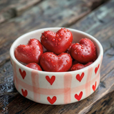 Blush Check Heart Bowl
