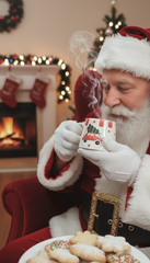 Christmas Car & Tree Hand-Painted Ceramic Mug