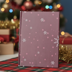 Maroon Christmas Snowflake Notebook – Holiday Edition