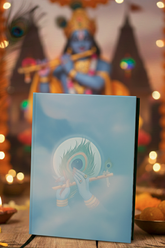 Krishna Hand with Flute & Peacock Feather Notebook – A5 Hardcover/Softcover, 90 GSM Acid-Free Paper