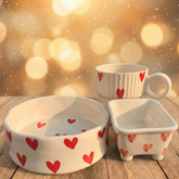 Hearts & Harmony – Mug, Round Bowl & Mini Bowl Set