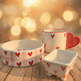 Blush Hearts – Ceramic Comfort Trio