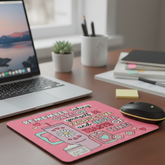 Glow & Flow – Self-Care Quote Mouse Pad for Office & Desk