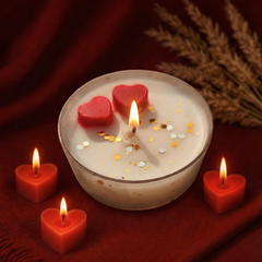 Golden Hearts Bowl Candle