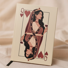 Queen of Hearts Journal elegant women’s notebook by Artstri for self love journaling
