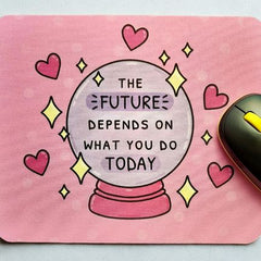 Manifest Today – Pink Crystal Ball Mouse Pad for Future-Focused Creators