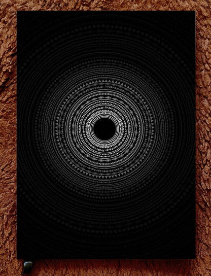 Into the Void  – Hypnotic Black Mandala Notebook | Aesthetic Ruled A5 & A6 Diary by Artstri