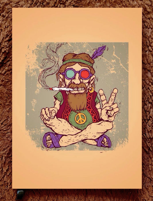 Zen & Zooted – Trippy Hippie Notebook | Chill Aesthetic Ruled A5 & A6 Diary by Artstri
