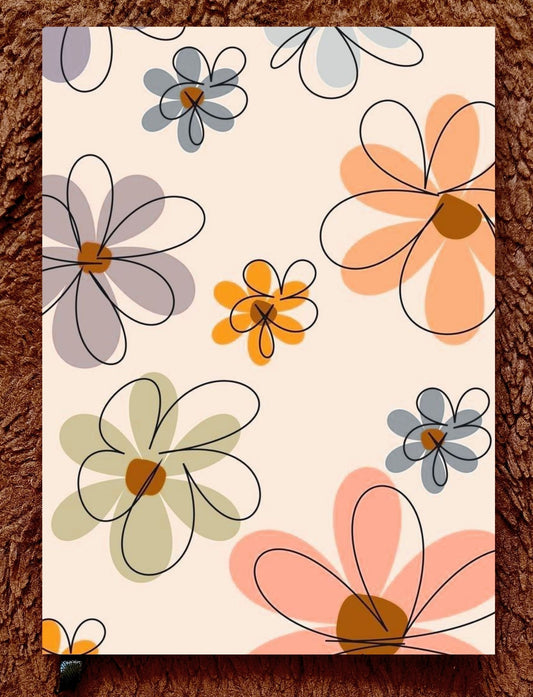 Petal Doodle  – Pastel Floral Notebook | Aesthetic A5 & A6 Ruled Diary