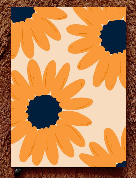 Sun-Kissed Chaos – Bold Sunflower Notebook | A5 & A6 Ruled Diary by Artstri