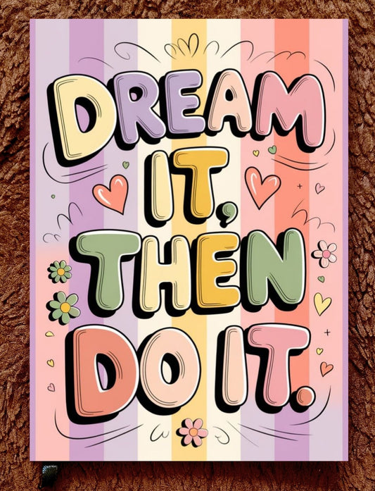 Pep Talk in Pastels  – Motivational Rainbow Notebook | Aesthetic Ruled A5 & A6 Diary