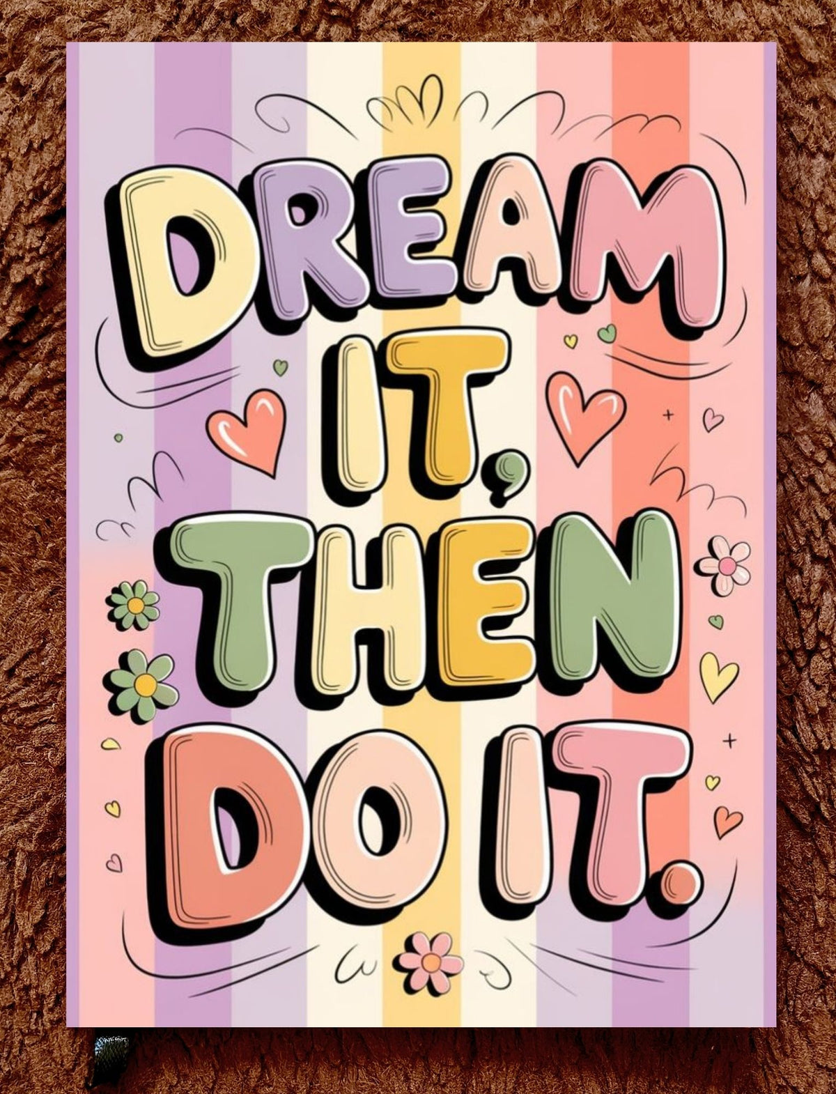 Pep Talk in Pastels  – Motivational Rainbow Notebook | Aesthetic Ruled A5 & A6 Diary