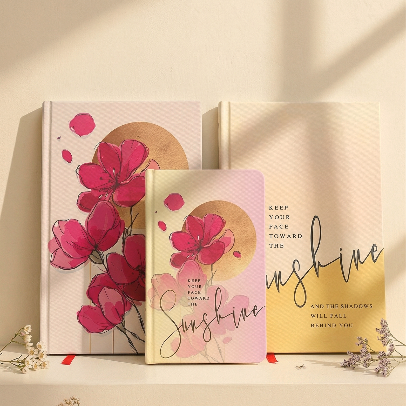 Sunshine Bloom Notebook Combo (Set of 3)