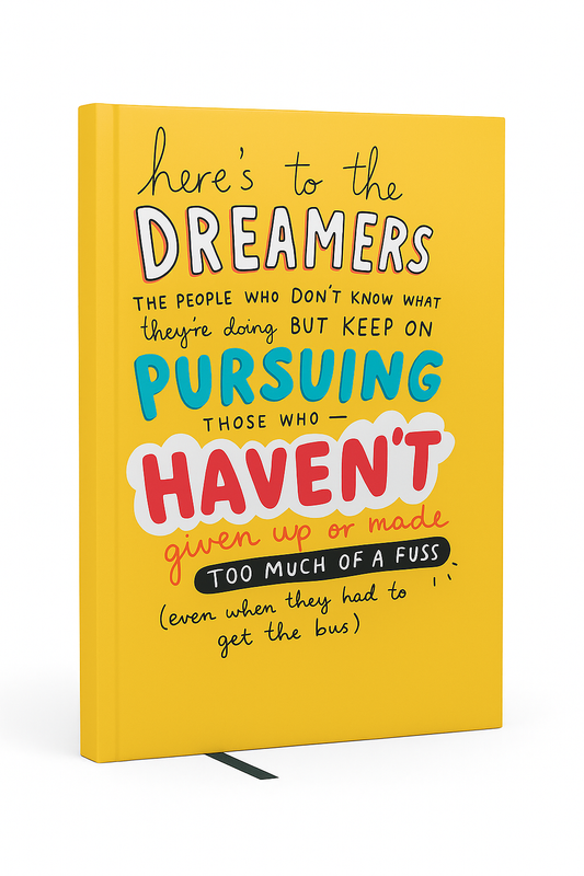 Dreamer’s Hustle – A5 Motivational Ruled Notebook for Students & Creatives