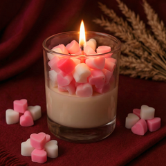 Blush Hearts Glass Candle