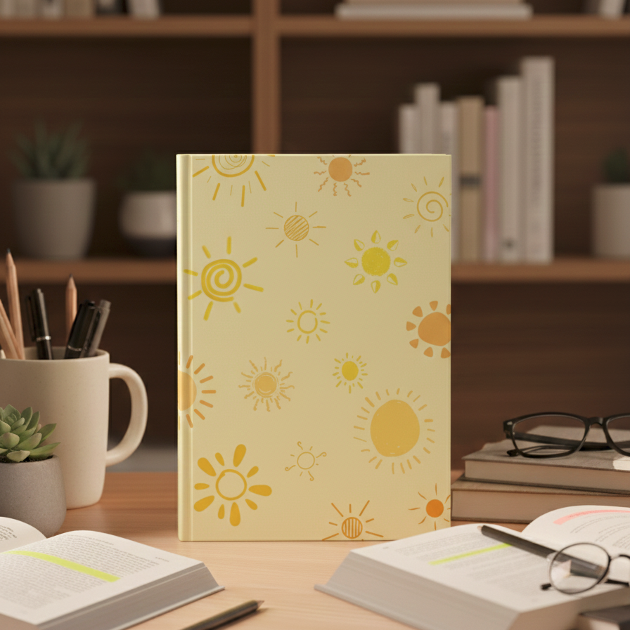 Here Comes the Sun – Sunny Vibes Notebook | Aesthetic A5 & A6  Diary