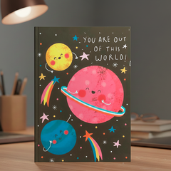 Galactic Giggles – A5 Hardcover Notebook