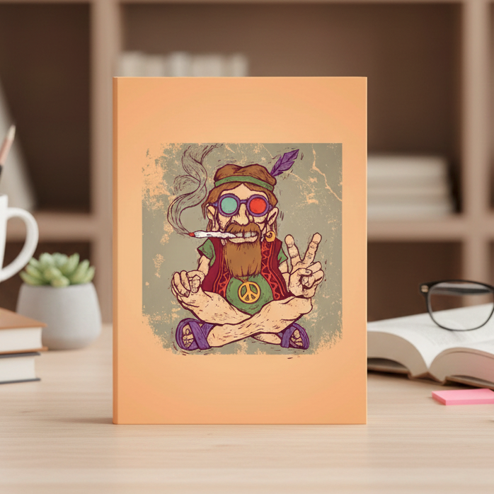 Zen & Zooted – Trippy Hippie Notebook | Chill Aesthetic A5 & A6 Diary