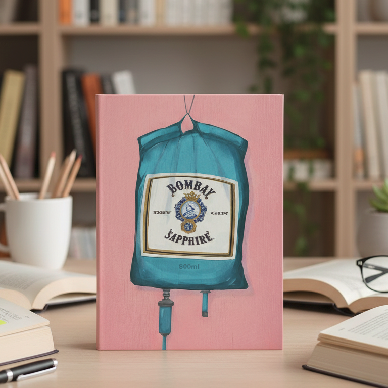 Gin-fused with Drama – Quirky Cocktail Notebook | Aesthetic  A5 & A6 Diary