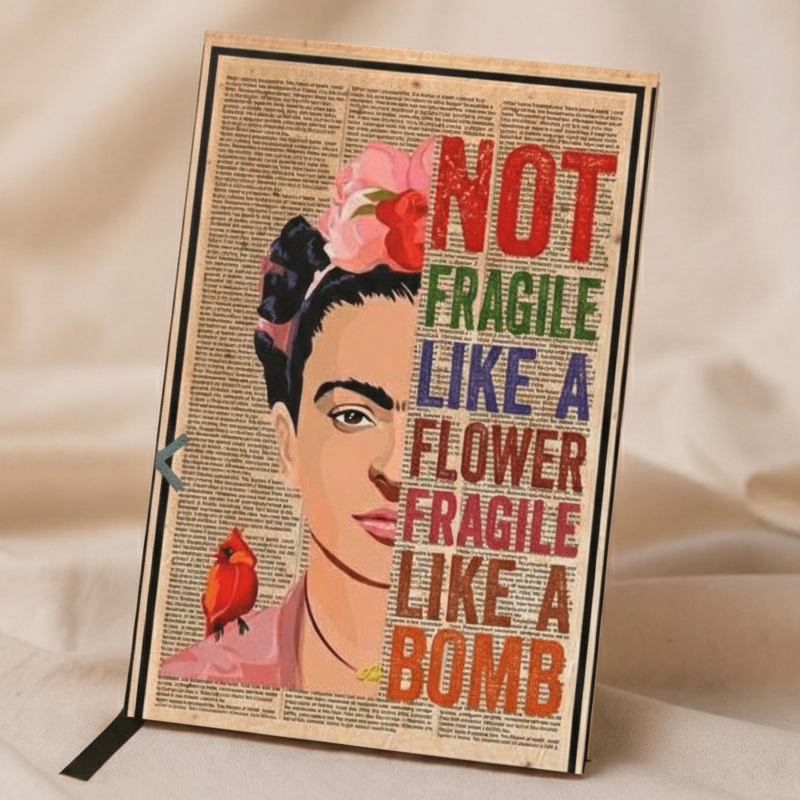 Fragile like a bomb journal empowering women notebook Artstri