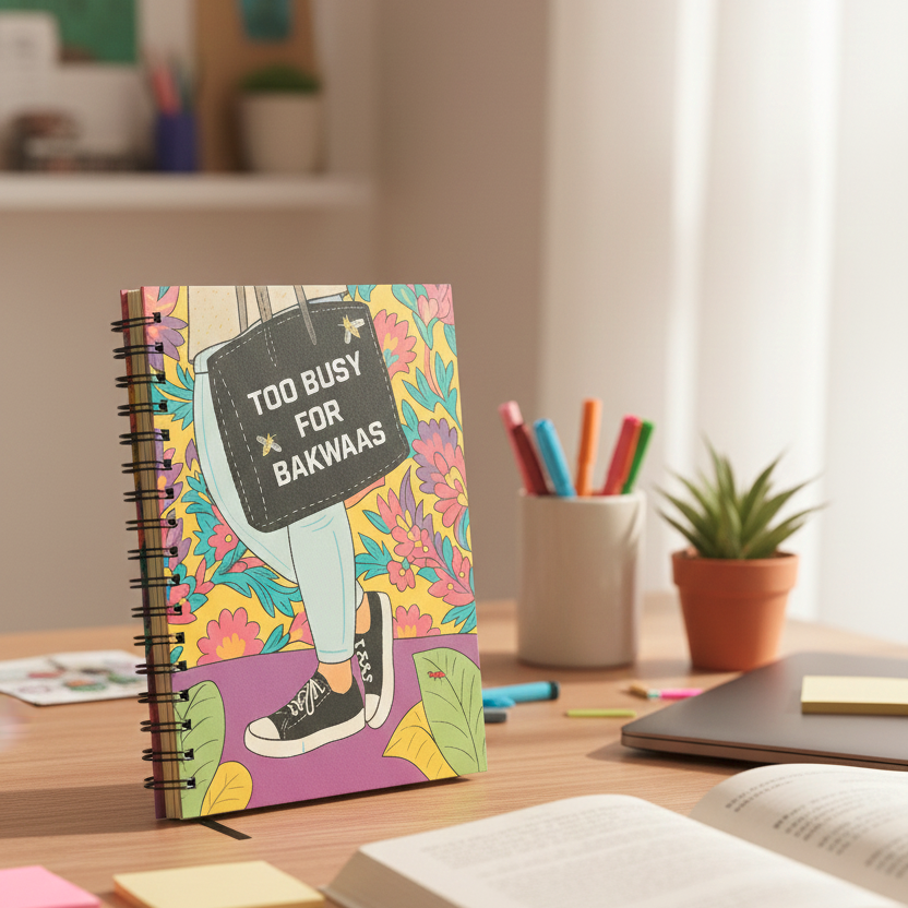 Bakwaas-Free Zone – A5 Spiral Notebook
