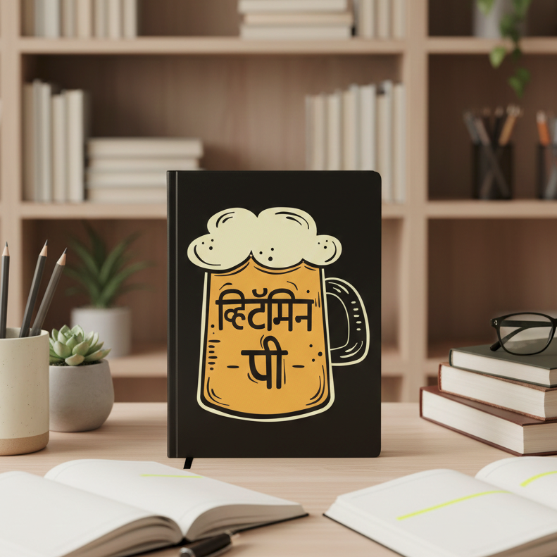 P is for Party  – Desi Beer Mug Notebook | Funny Aesthetic A5 & A6 Diary