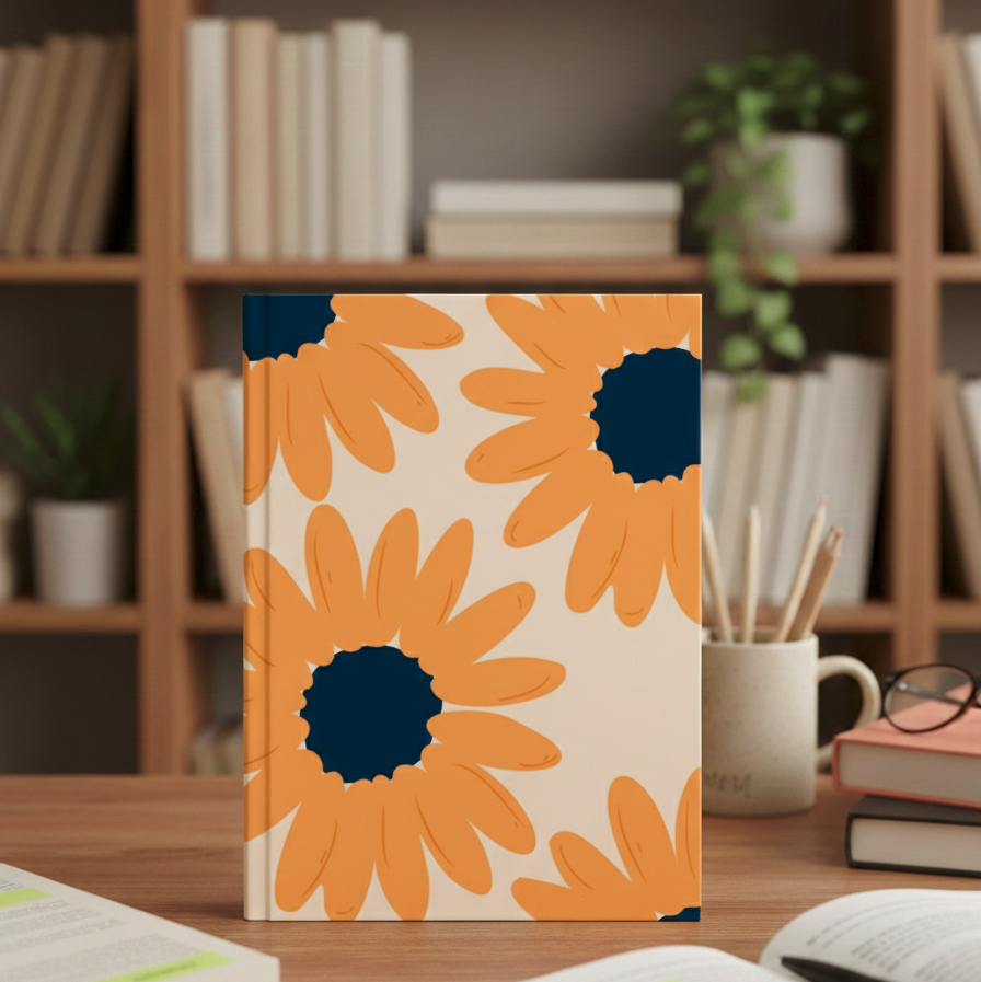 Sun-Kissed Chaos – Bold Sunflower Notebook | A5 & A6 Diary