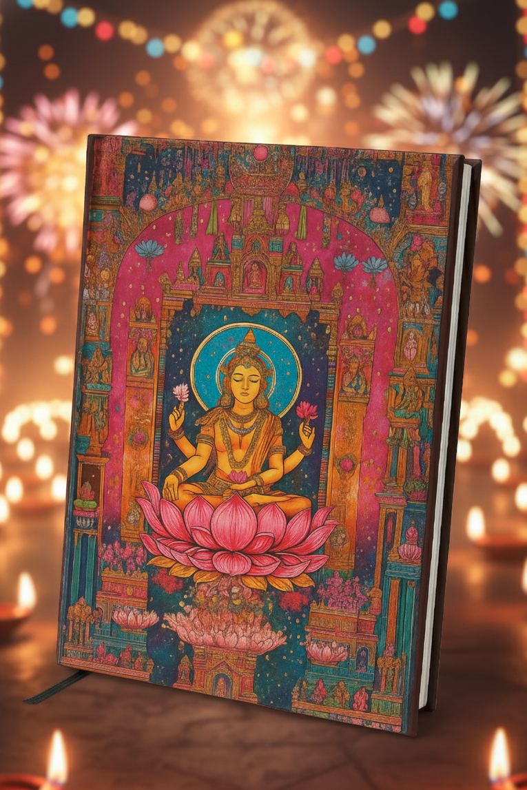 Traditional Bahi Khata Notebook with Goddess Lakshmi Cover