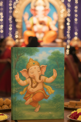 Dancing Ganesha Notebook – A5 Hardcover/Softcover, 100 Pages, 90 GSM Acid-Free Paper