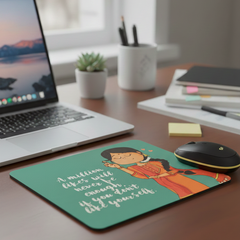 Like Yourself First – Desi Confidence Mouse Pad with Self-Love Quote