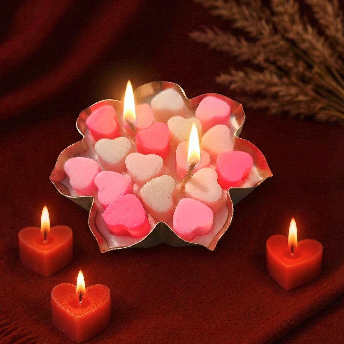 Petals & Hearts Bloom Candle