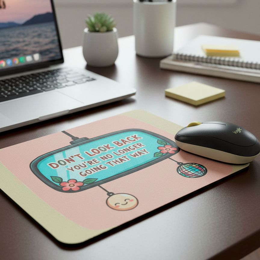 Drive Forward – Retro Quote Mouse Pad for Motivation & Momentum